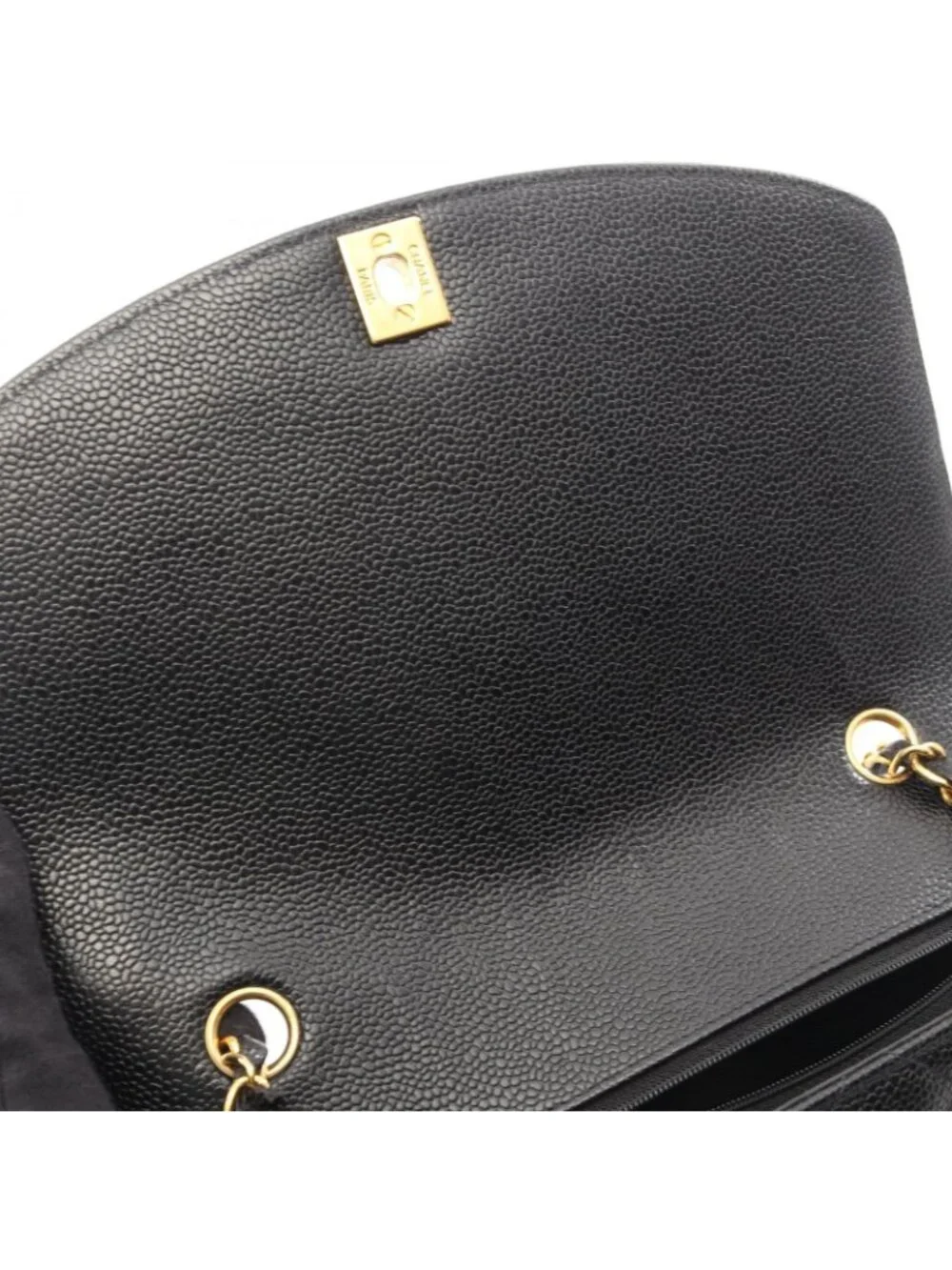 Chanel Shoulder Bag Quilted Diana Flap Black Caviar Leather Chain
